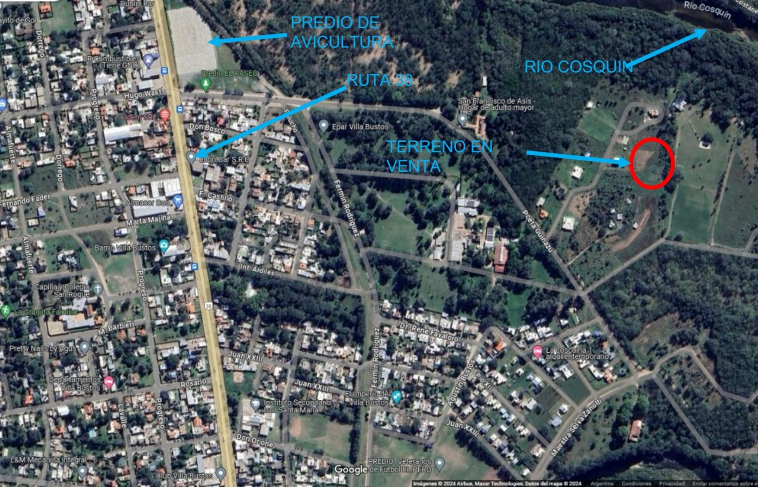 TERRENO EN VENTA EN SANTA MARIA DE PUNILLA. TE105